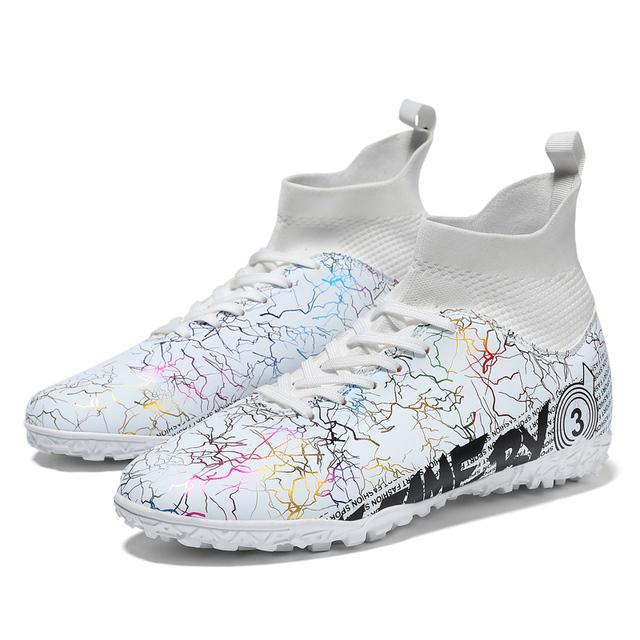 Fußballschuhe in Übergröße für Herren, hohe Knöchel, Outdoor-Rasen-Turnschuhe, Stollen, lange Spikes, Teenager-Fußballschuhe für Kinder 37 von Joom DACH