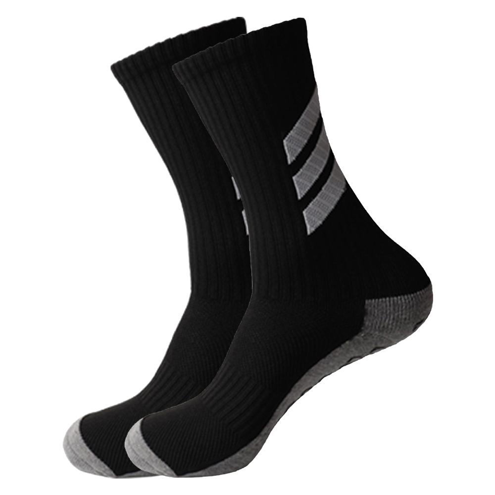 Fußballsocken für Männer und Frauen, rutschfeste Sportsocken, verdickte Sport-Griffsocken für Fußball Long schwarz von Joom DACH