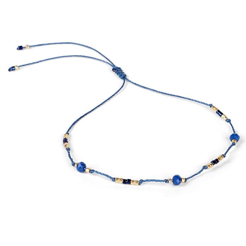 Fußkettchen für den Sommer, Strand, Urlaub, handgefertigt, verstellbar, mit Schnürung, bunte Perlen, Fußknöchelkette, Schmuck, Geschenke für Frauen von Joom DACH