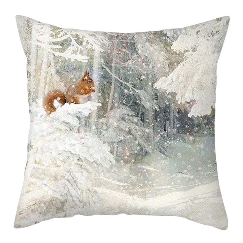 Fuwatacchi Frohe Weihnachten Kissenbezug Tiere Hirsch Kissenbezug Weiche Kissen Hause Dekorative Für Sofa Kissen Fall 45x45cm von Joom DACH