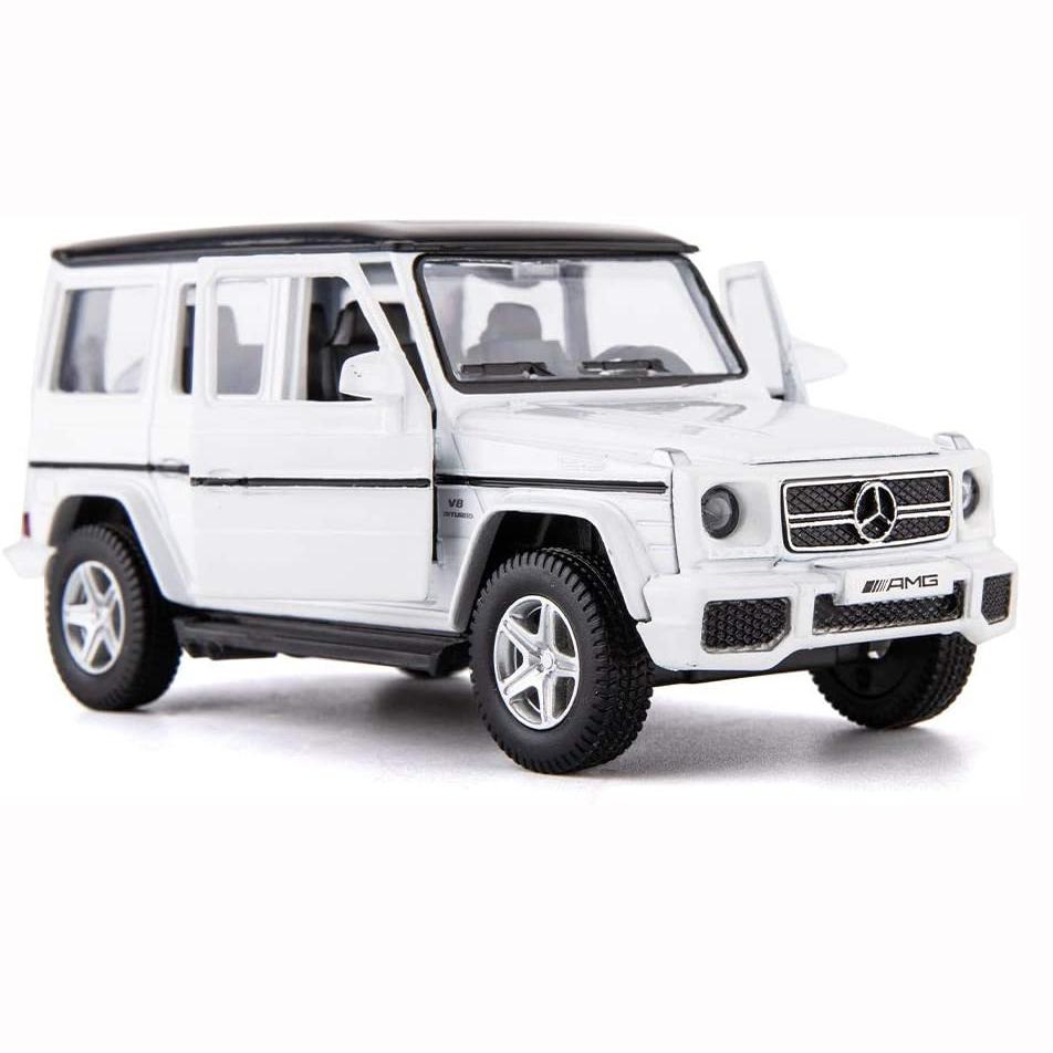 G63-Gussautomodell im Maßstab 1:36, G-Wagon-Spielzeugauto aus Zinklegierung für Kinder, Spielzeugauto zum Zurückziehen von Fahrzeugen für Kleinkinder, Kinder, Jungen und Mädchen, Geschenk 1/36-13.5x5.8x5.5cm weiß von Joom DACH