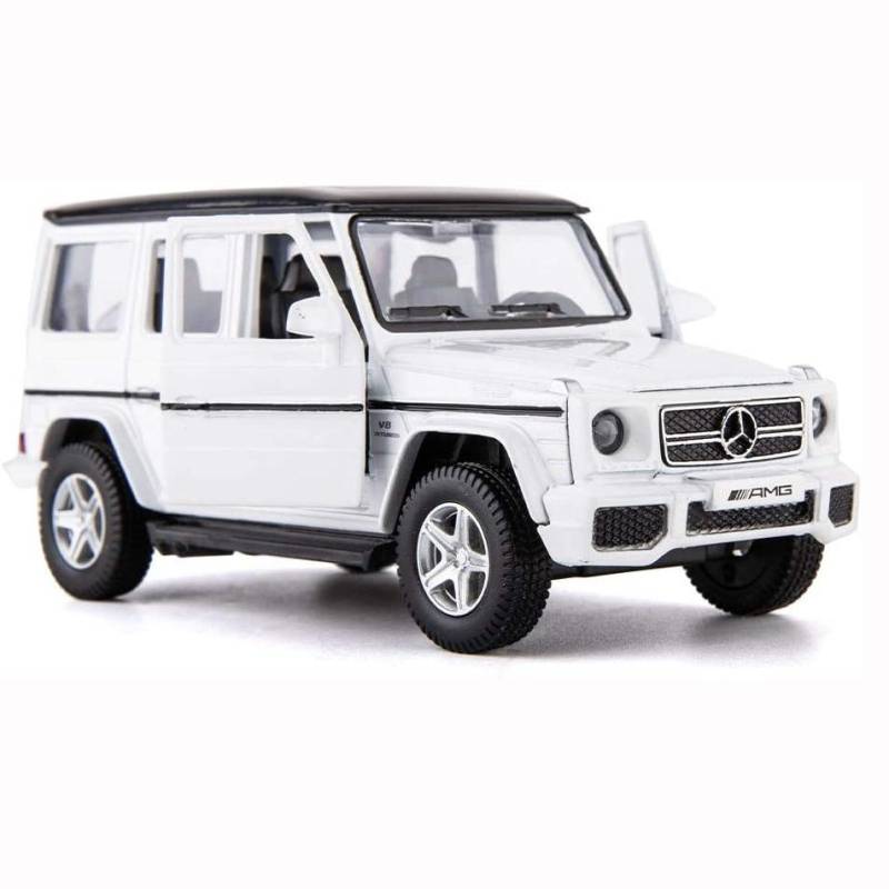 G63-Gussautomodell im Maßstab 1:36, G-Wagon-Spielzeugauto aus Zinklegierung für Kinder, Spielzeugauto zum Zurückziehen von Fahrzeugen für Kleinkinder, Kinder, Jungen und Mädchen, Geschenk 1/36-13.5x5.8x5.5cm weiß von Joom DACH