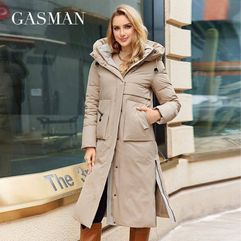 GASMAN 2023 Neue frauen Winter Jacke Lange Mit Kapuze Mäntel Frau Mode Warme Parkas Marke Hohe Qualität Weibliche Unten Jacken 83287 M khaki von Joom DACH