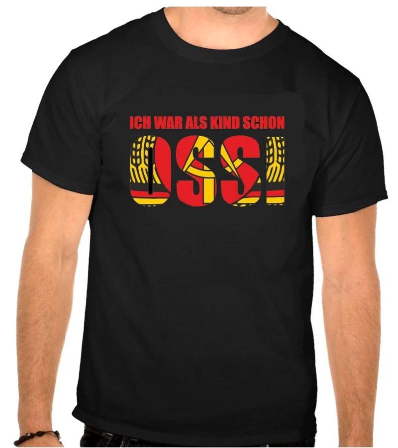 GDR Ich war als Kind schon OSSI Logo Schwarzes T-Shirt -1261- 4XL GDR Ich war als Kind schon OSSI Logo Schwarzes T-Shirt -1261- 4XL von Joom DACH