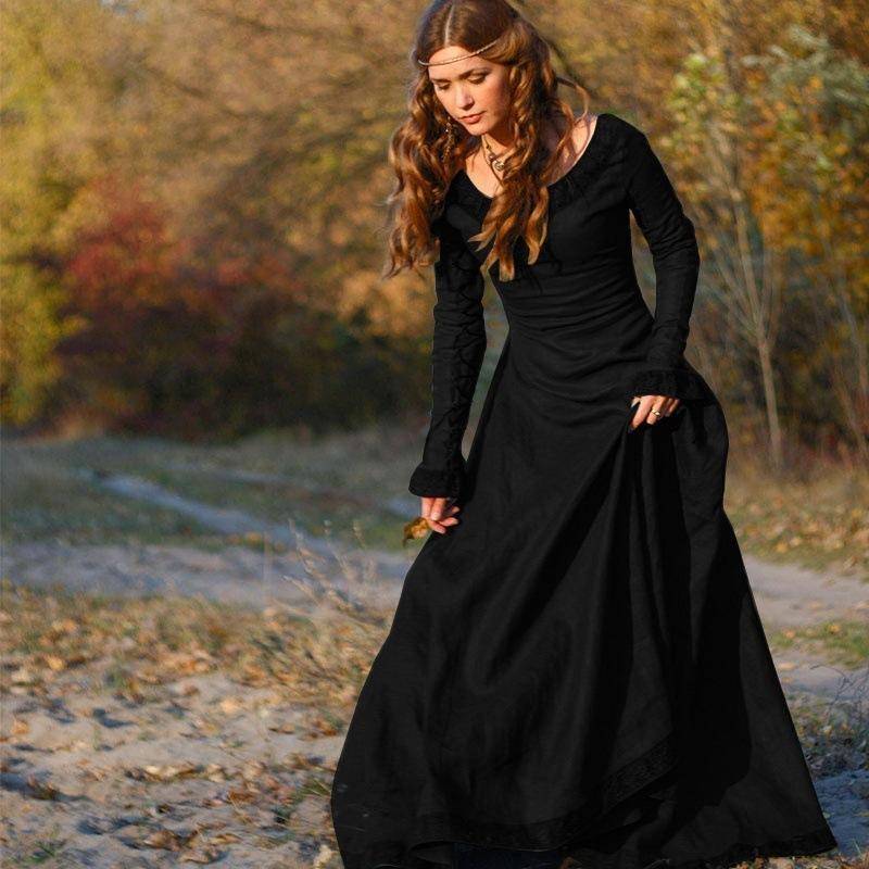 GMXIA Damenmode Frühling Herbst Einfarbig Print Langarm O-Ausschnitt Hohe Taille Lässige Kleider S schwarz GMXIA Damenmode Frühling Herbst Einfarbig Print Langarm O-Ausschnitt Hohe Taille Lässige Kleider S schwarz von Joom DACH