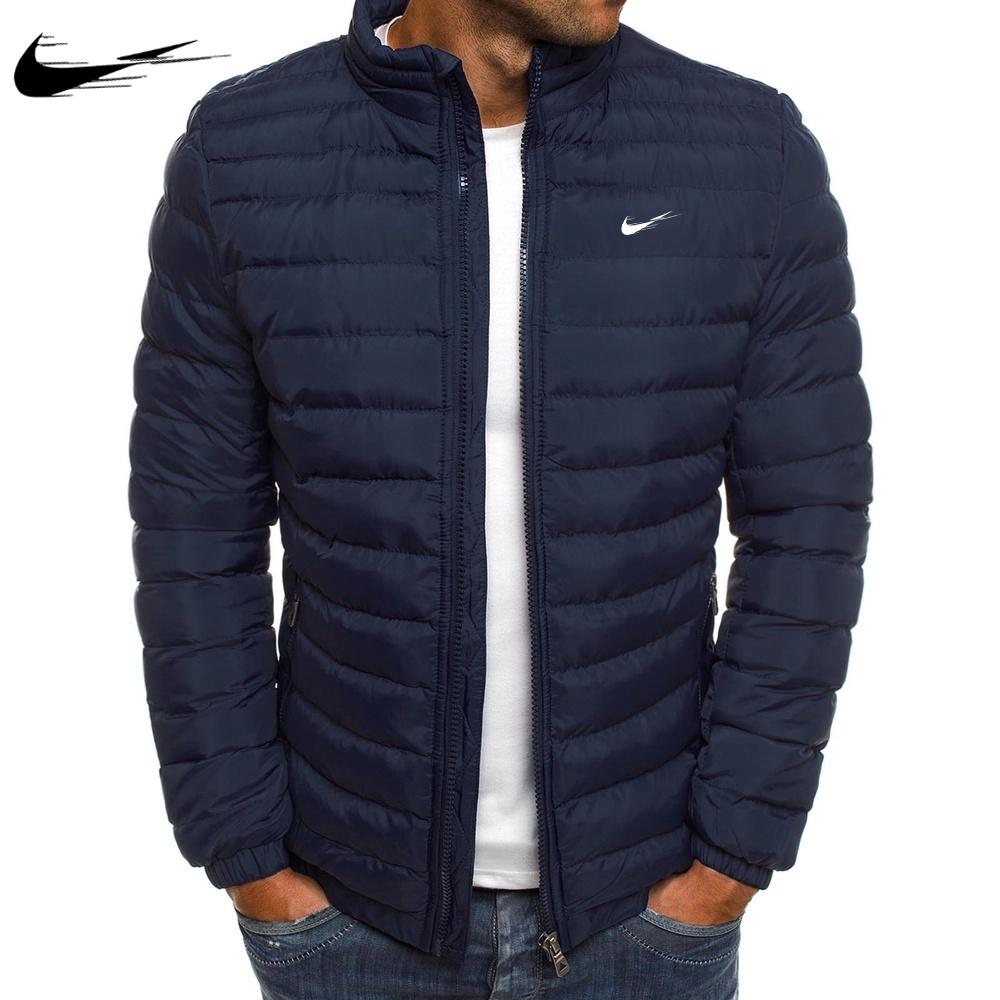 GRAU 2025 Herbst Winter Herren Daunenjacke Baumwolle Weich Hohe Qualität Herren Daunenjacken Freizeitliche Herrenbekleidung Mantel XL navy blau von Joom DACH
