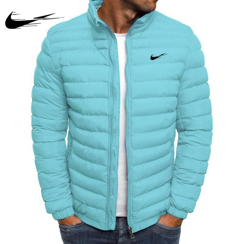 GRAU 2025 Herbst Winter Herren Daunenjacke Baumwolle Weich Hohe Qualität Herren Daunenjacken Freizeitliche Herrenbekleidung Mantel XL himmelblaue von Joom DACH