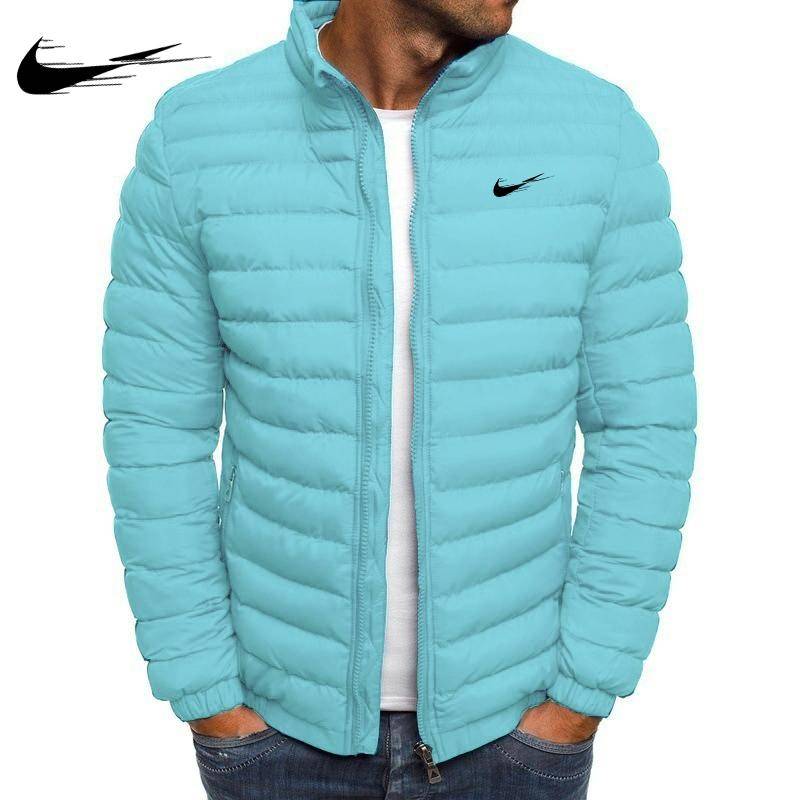 GRAU 2025 Herbst Winter Herren Daunenjacke Baumwolle Weich Hohe Qualität Herren Daunenjacken Freizeitliche Herrenbekleidung Mantel XL himmelblaue von Joom DACH