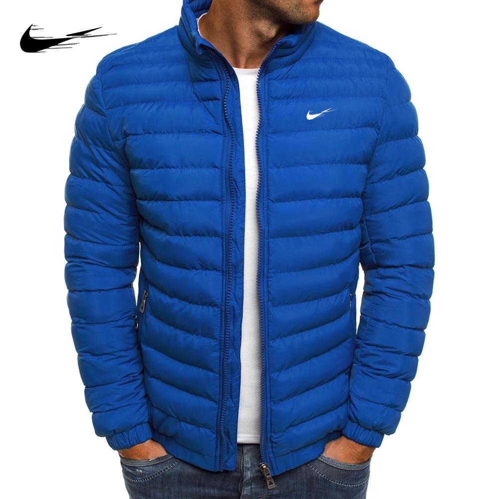 GRAU 2025 Herbst Winter Herren Daunenjacke Baumwolle Weich Hohe Qualität Herren Daunenjacken Freizeitliche Herrenbekleidung Mantel XL blau von Joom DACH