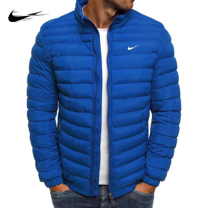 GRAU 2025 Herbst Winter Herren Daunenjacke Baumwolle Weich Hohe Qualität Herren Daunenjacken Freizeitliche Herrenbekleidung Mantel XL blau von Joom DACH