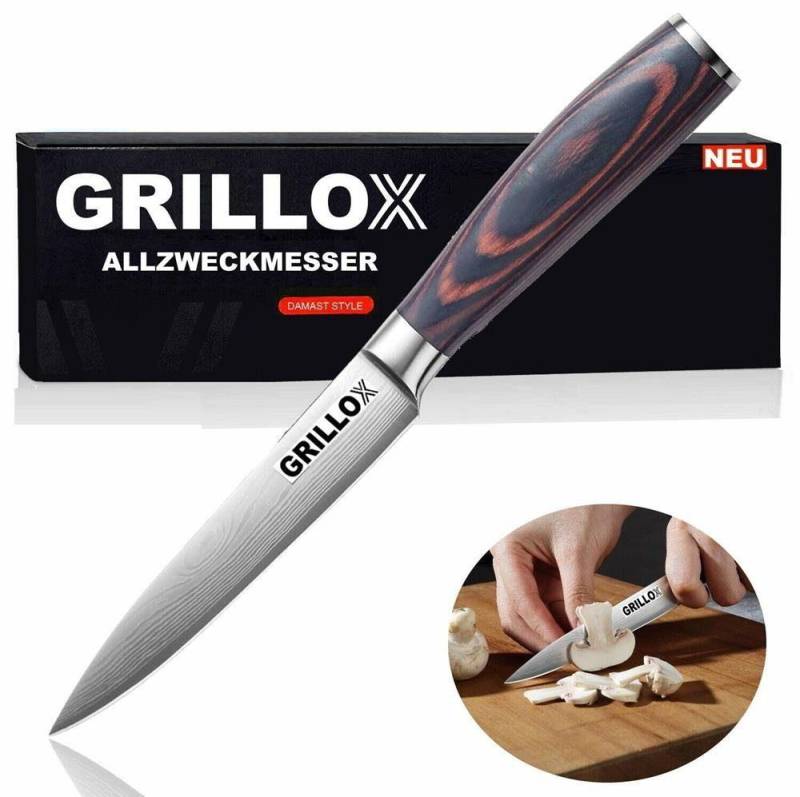 GRILLOX Allzweckmesser Profi Kochmesser 13cm Küchenmesser Chefmesser Scharf von Joom DACH