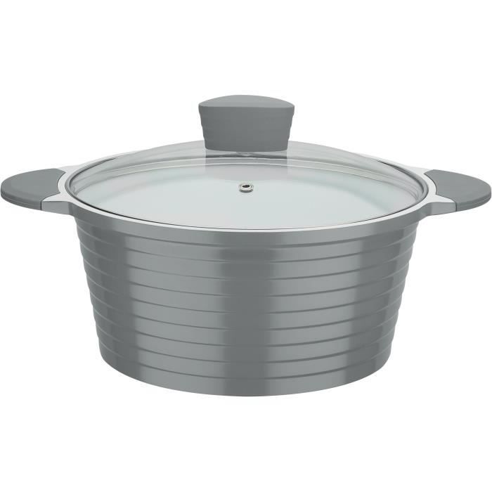 Aluguss Auflaufform - GSW - BOLERO - 28 cm - Induktion - Grau/Weiß von Joom DACH