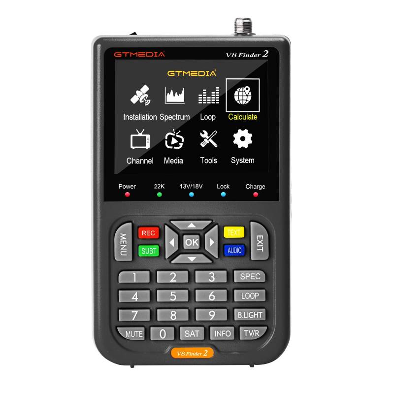 GTMEDIA V8 Finder 2 TV-Signalfinder-Messgerät DVB-S/S2/S2X-Signalempfänger 3,5-Zoll-LCD-Display H.264 Without Storage Bag grau von Joom DACH