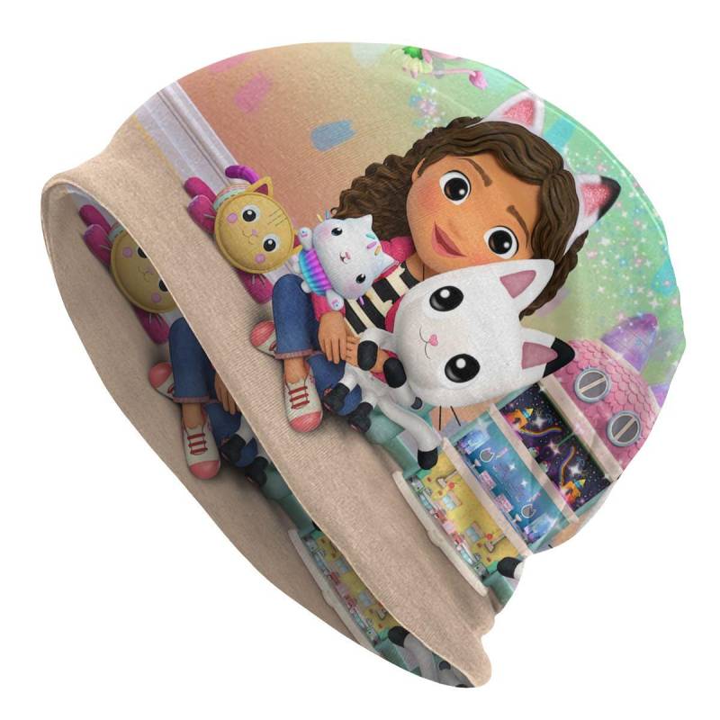 Gabbys Dollhouse Bonnet Femme Mode Strickmütze für Frauen Männer Herbst Winter Warm Gabby Cat Pandy Paws Beanies Caps 1 Knitted Hat von Joom DACH