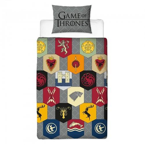 Game of Thrones-Ikonen-Bettbezug-Set Single grau von Joom DACH