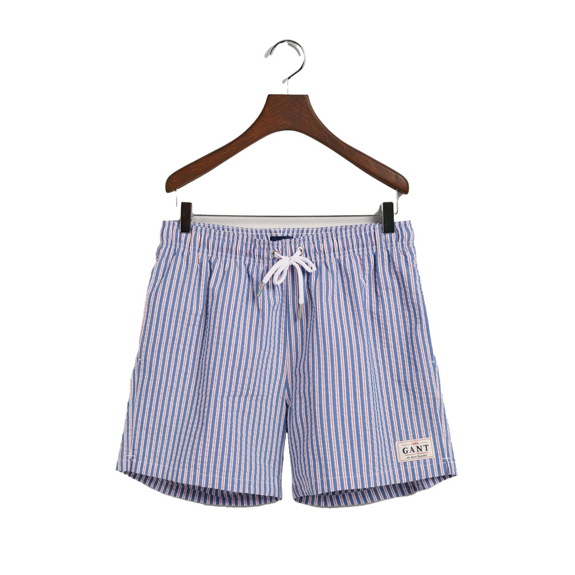 Gant Herren Seersucker Klassische Badeshorts 3XL weiß/blau von Joom DACH