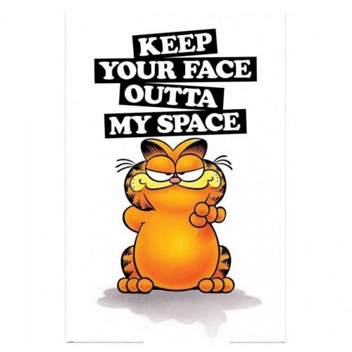 Garfield Keep Your Face Maxi-Poster 91.5cm x schwarz/orange von Joom DACH