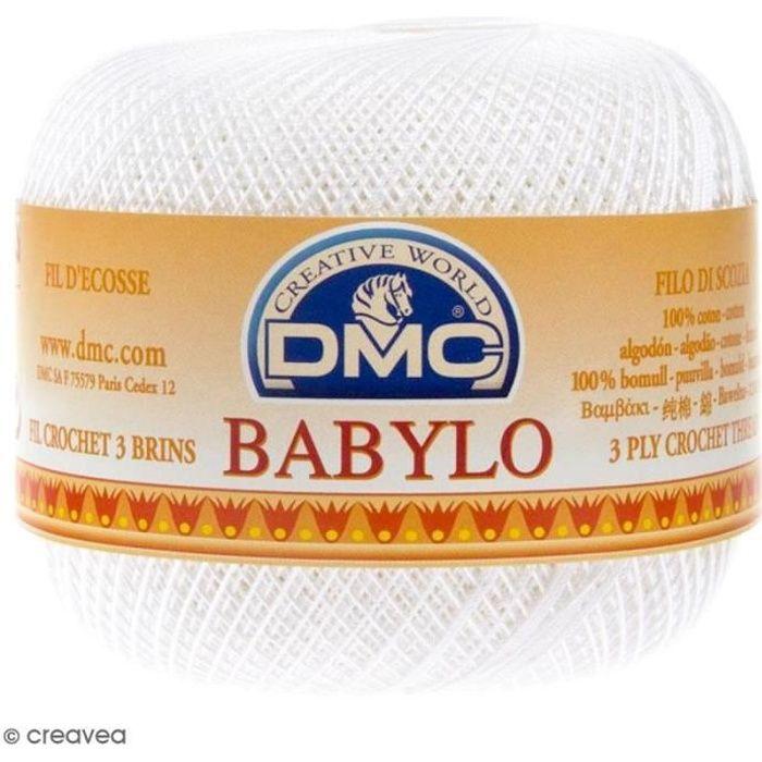 Garn DMC Babylo 20 - Verschiedene Farben - 100 g Knäuel DMC Babylo : Farben : Weiß Material : 100% Baumwolle 3-fädig Dicke : 20 weiß von Joom DACH