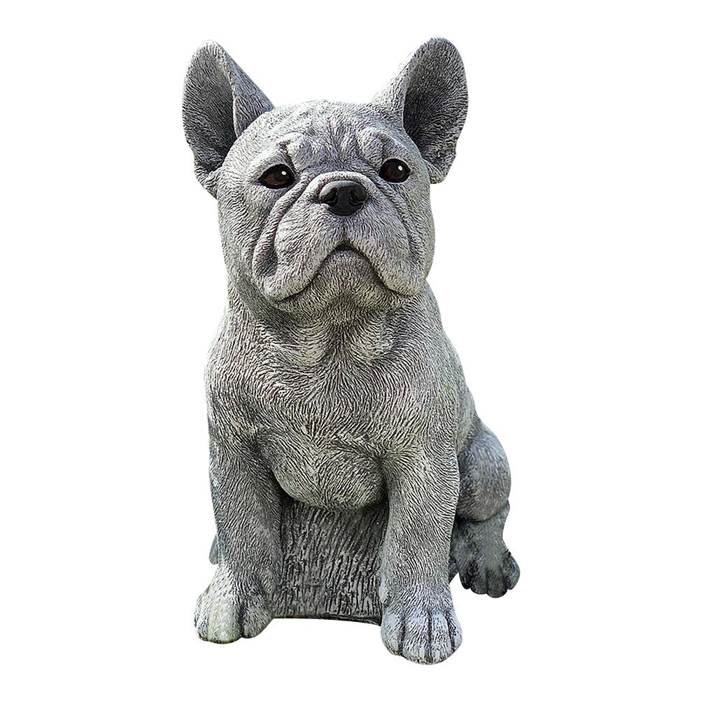 Gartenhund-Statue, Ornament, realistische Tierskulptur aus Kunstharz für die Außendekoration, Geschenk für Hundeliebhaber 500g armee grüne von Joom DACH