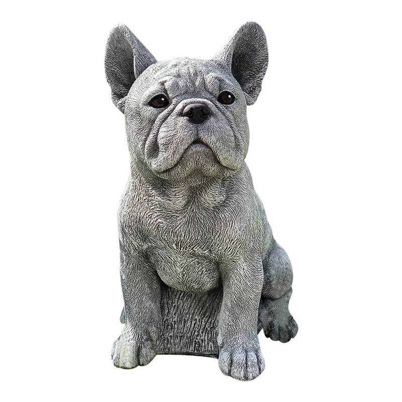Gartenhund-Statue, Ornament, realistische Tierskulptur aus Kunstharz für die Außendekoration, Geschenk für Hundeliebhaber 500g armee grüne von Joom DACH