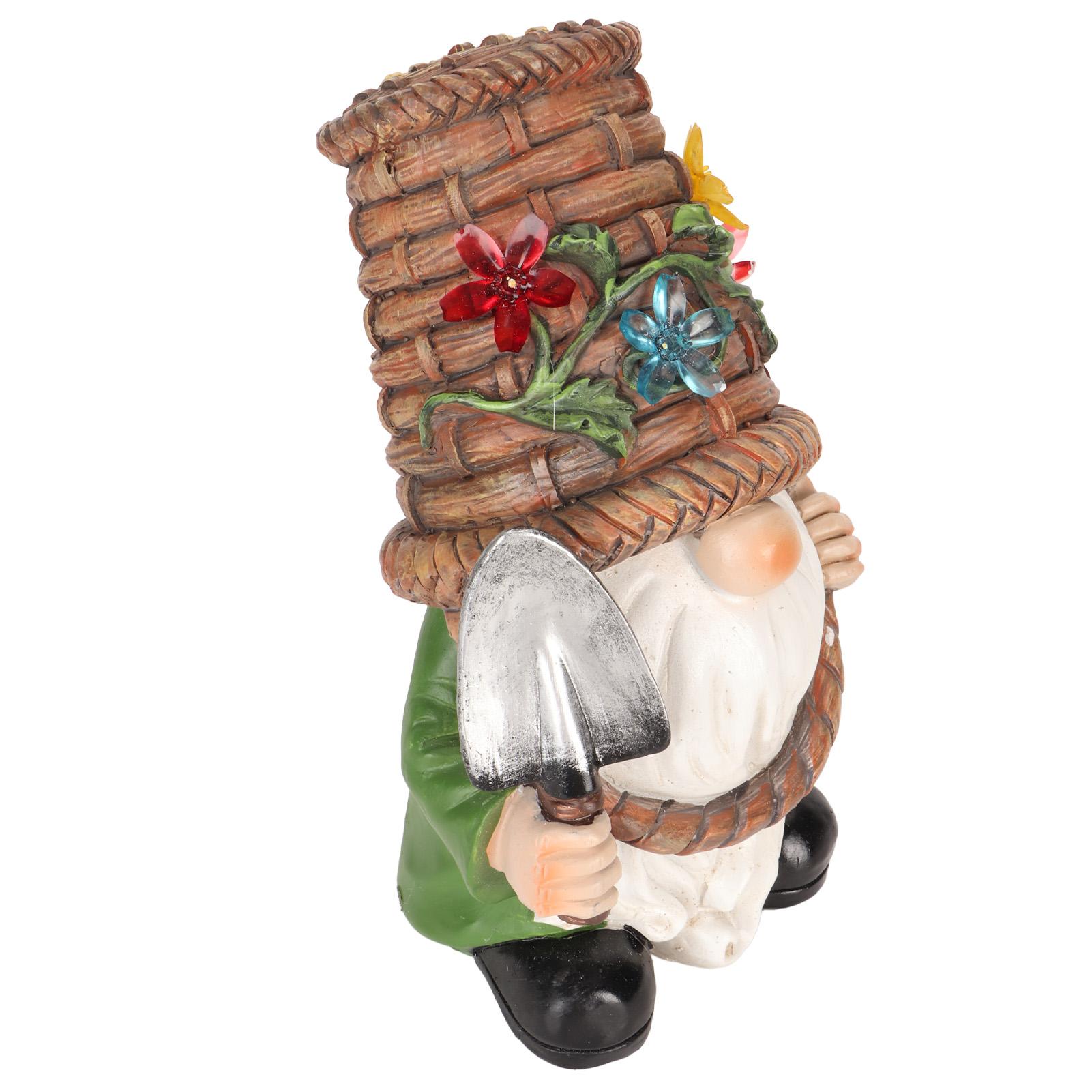 Gartenzwerge Outdoor Solarleuchte Harz Wetterfest Niedlich Schaufel haltend Zwerg Statue für Hof Rasen von Joom DACH