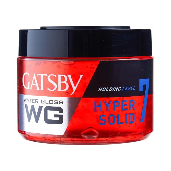 Gatsby Water Gloss Hyper Solid Haar Gel für Männer, 300g, Wet-Look Styling, Level 7 Starker Halt, Nicht klebrig, Leicht auswaschbar, Glänzendes Finish von Joom DACH