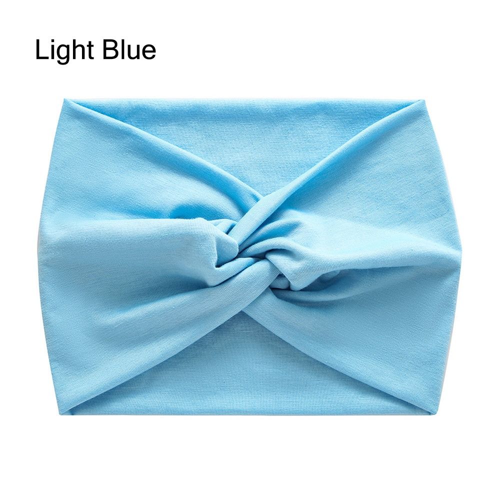 Gedrehte, extra große Yoga-Haarbänder, Turban-Kopfwickel für Frauen, Workout-Stirnband, breite Stirnbänder Light Blue von Joom DACH