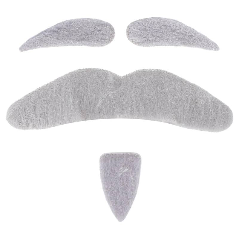 Gefälschte Schnurrbart Selbstklebende Neuheit Phantasie Kostüm Schnurrbart Augenbraue Aufkleber Party Supplies von Joom DACH