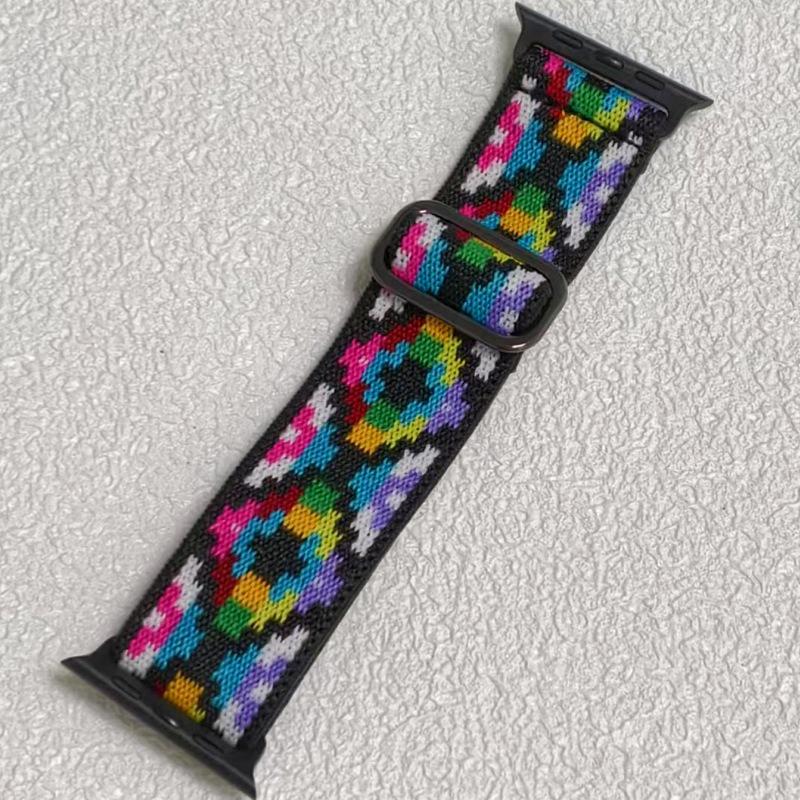 Geflochtenes Nylon Apple Smartwatch-Armband mit verstellbarer Schiebeschnalle für alle Serien 38mm/40mm/41mm no package von Joom DACH