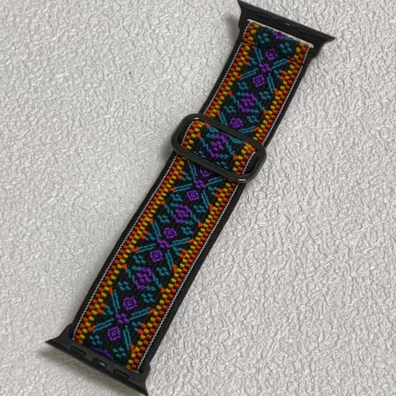 Geflochtenes Nylon Apple Smartwatch-Armband mit verstellbarer Schiebeschnalle für alle Serien 38mm/40mm/41mm no package von Joom DACH