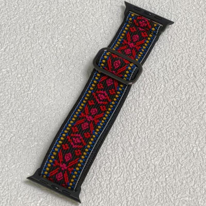 Geflochtenes Nylon Apple Smartwatch-Armband mit verstellbarer Schiebeschnalle für alle Serien 38mm/40mm/41mm no package von Joom DACH