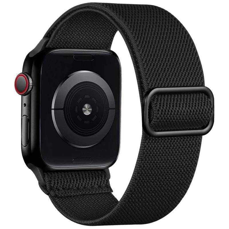 Geflochtenes Nylon Apple Smartwatch-Armband mit verstellbarer Schiebeschnalle für alle Serien 42mm/44mm/45mm/49mm no package von Joom DACH