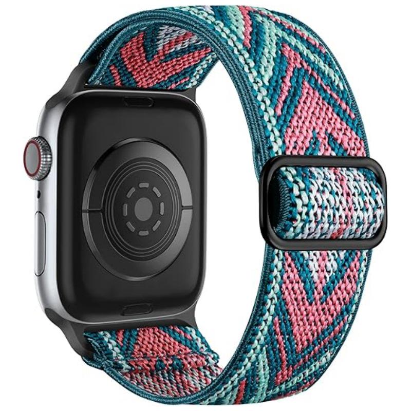 Geflochtenes Nylon Apple Smartwatch-Armband mit verstellbarer Schiebeschnalle für alle Serien 42mm/44mm/45mm/49mm no package von Joom DACH