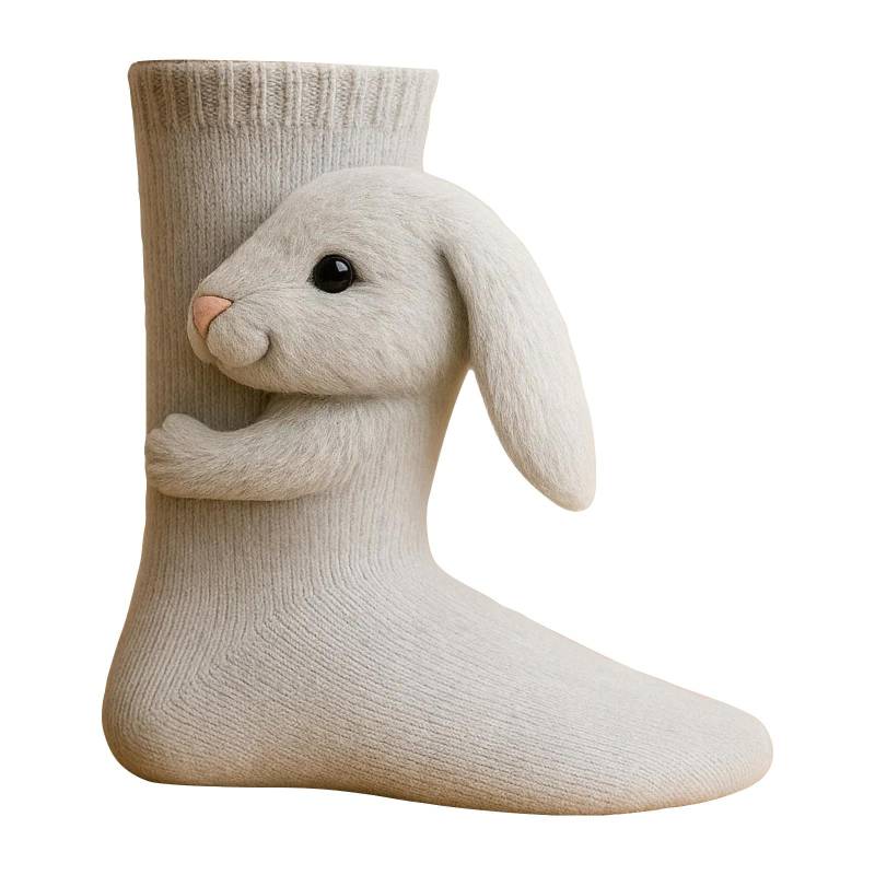 Gehäkelte Tierhausschuhe - Handgemachte Plüschtier-Socken mit rutschfesten Sohlen für Kinder und Erwachsene One Size von Joom DACH