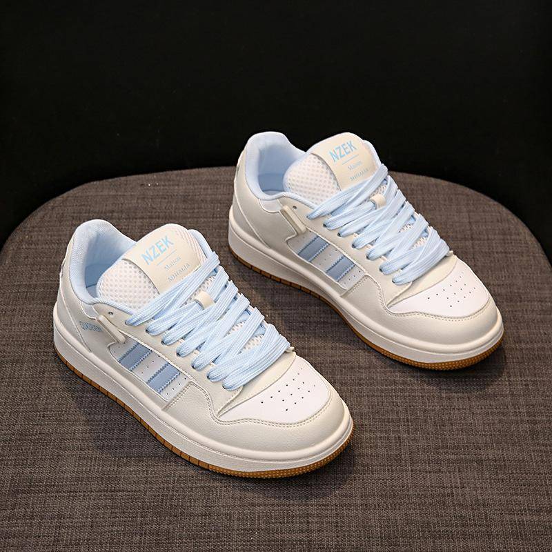 Gelbe fette Brotschuhe Herbst Neue All-Matching-Flache weiße Schuhe aus echtem Leder Damen Boardschuhe Casual Sneaker 40 von Joom DACH