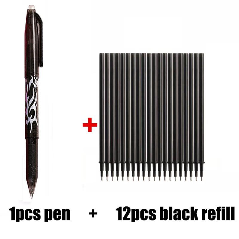 Gelschreiber, süßer Radiergummi, magisches Gelschreiber-Set, für Schule, Büro, Schreibbedarf, Studenten-Briefpapier, Schulbedarf schwarz von Joom DACH