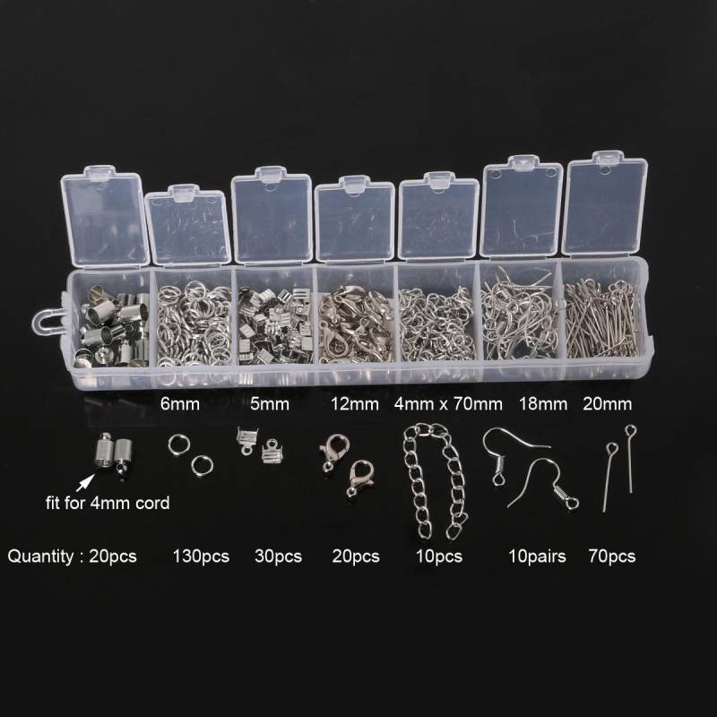 Gemischte Stile Schmuckzubehör Biegeringe Verschlüsse Becher Ohrhaken Biegering Haken Stift Box-Sets für DIY Zubehör Schmuckherstellung von Joom DACH