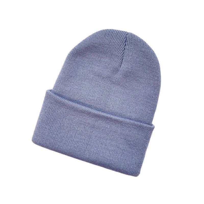 Gemütliche Strickmützen aus Wolle für Herbst und Winter – Unifarben One Size licht grau von Joom DACH