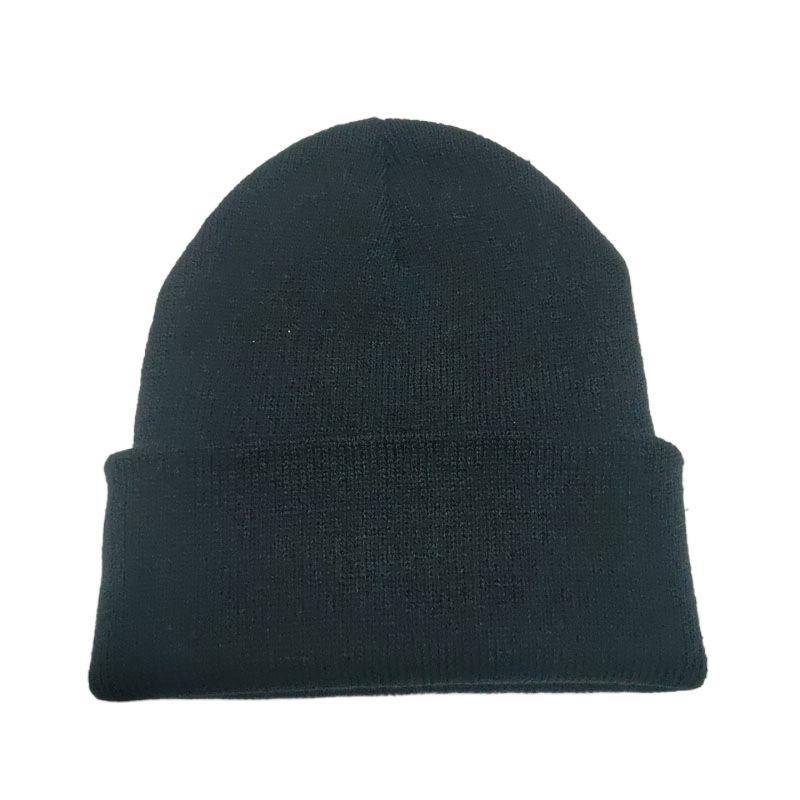 Gemütliche Strickmützen aus Wolle für Herbst und Winter – Unifarben One Size schwarz von Joom DACH