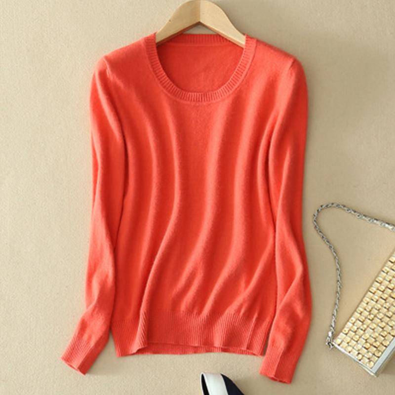 Gemütlicher Strickpullover für Damen, Rundhalsausschnitt, Fuzzy Slim Fit, rot-schwarzer Pullover XXXL wassermelone roten von Joom DACH