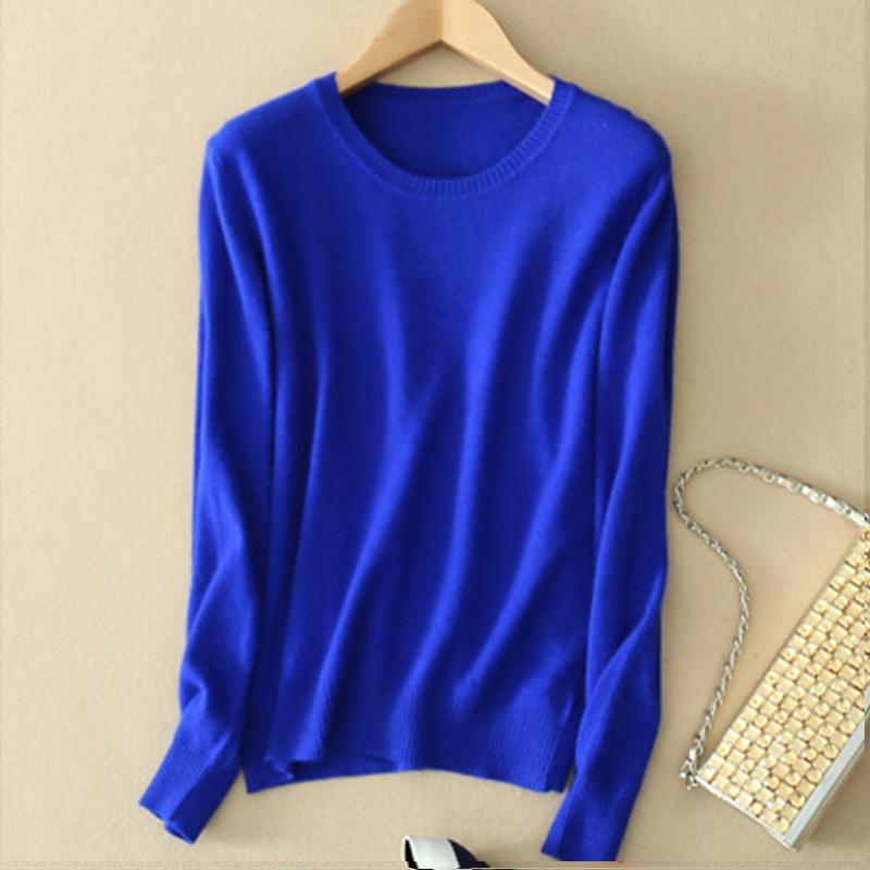 Gemütlicher Strickpullover für Damen, Rundhalsausschnitt, Fuzzy Slim Fit, rot-schwarzer Pullover XXXL blau von Joom DACH