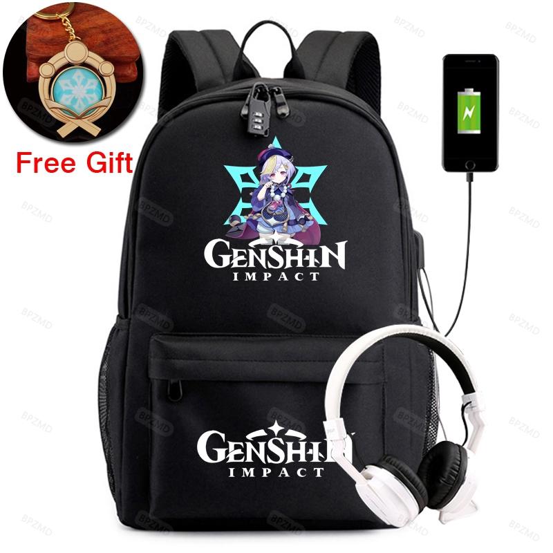 Genshin Impact Rucksack Schule Student Canvas Rucksack für Jungen Mädchen Anti-Diebstahl USB Rucksack Schlüsselanhänger Männer Frauen Reisetaschen Genshin Impact Rucksack Schule Student Canvas Rucksack für Jungen Mädchen Anti-Diebstahl USB Rucksack Schlüsselanhänger Männer Frauen Reisetaschen von Joom DACH