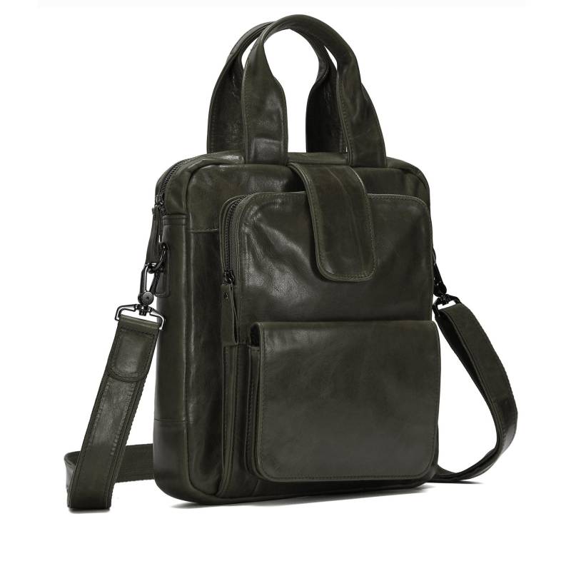 Echtleder Tasche Große Kapazität Multifunktionale Handtasche Vertikale Herren Umhängetasche von Joom DACH