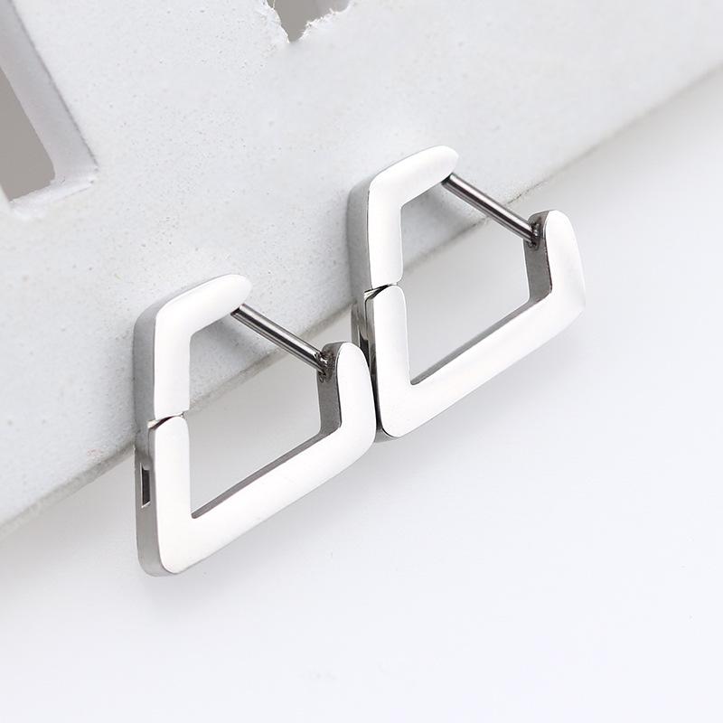 Geometrische Ohrringe Mini Gold Farbe Ohrringe Damen Ohrringe Titan Stahl Ohrringe Creolen Neue trendige Ohrringe 16 von Joom DACH