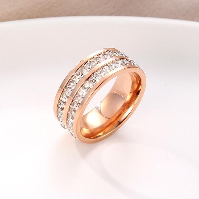 Geometrischer Ring für Mädchen, gefüllt und Roségold-Ring, Versprechen, Hochzeit, Verlobungsringe für Frauen, beste Geschenke 9 von Joom DACH