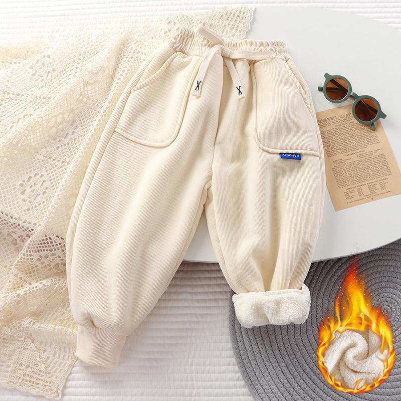 Gepolsterte Winter-Freizeithose für Kinder. Gepolsterte Jogginghose für Kinder. Winterhose für Jungen, 1–12 Jahre 1-2Y/90cm beige von Joom DACH