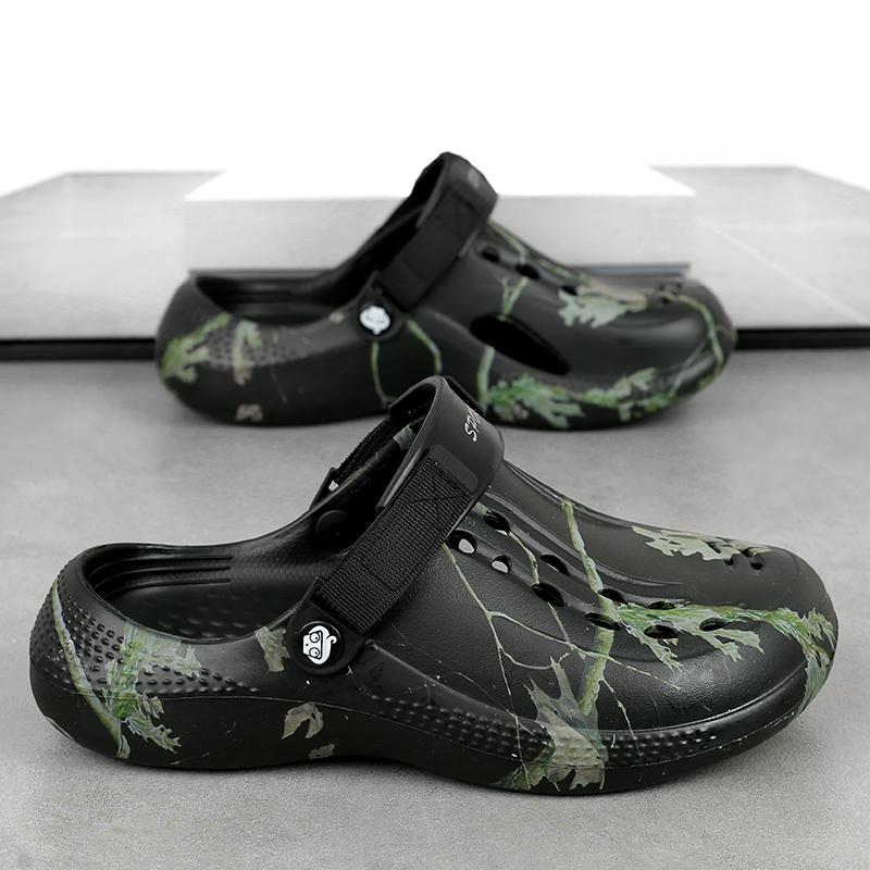 Geruchsresistente Herren Garten Clogs Schwerlast EVA Sandalen Rutschfest für Rasenarbeit Angeln Wasserdicht Leicht zu Reinigen Herren Hausschuhe 40-41 von Joom DACH