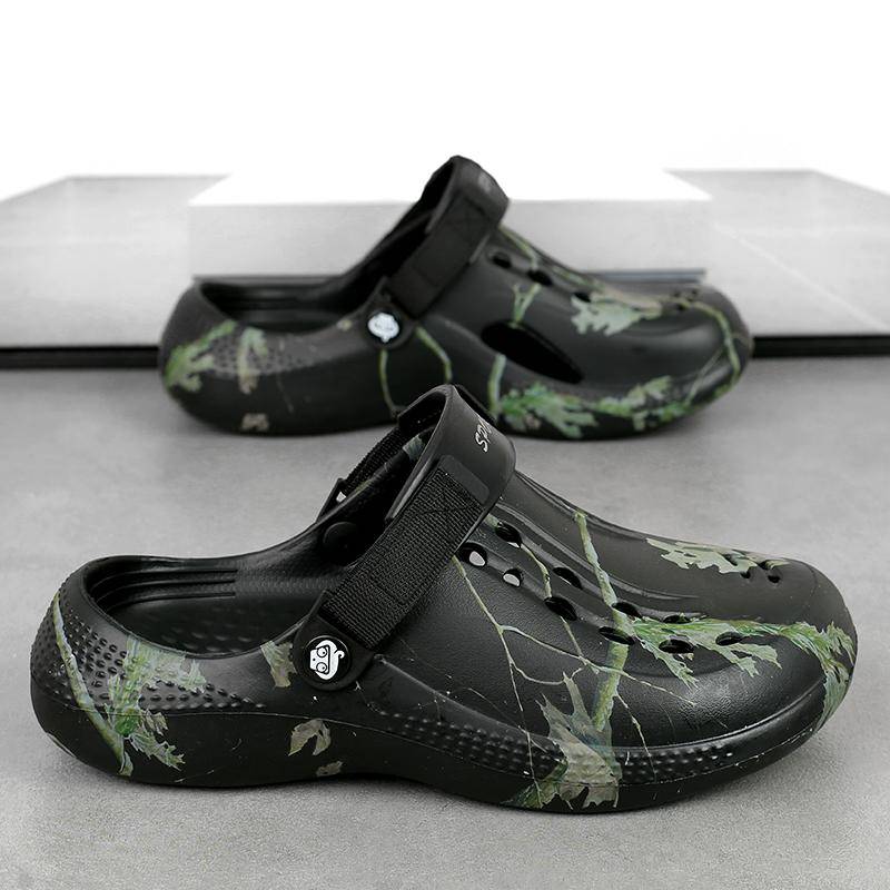 Geruchsresistente Herren Garten Clogs Schwerlast EVA Sandalen Rutschfest für Rasenarbeit Angeln Wasserdicht Leicht zu Reinigen Herren Hausschuhe 40-41 von Joom DACH