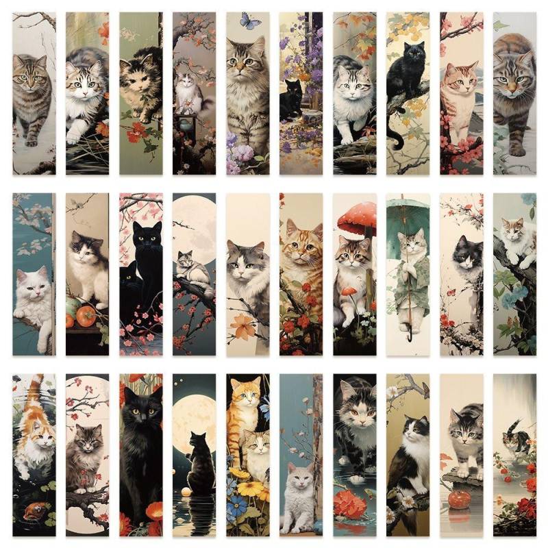 Geschenk-Buch-Clip im chinesischen Stil Lesezeichen neue Katze Lesezeichen B von Joom DACH