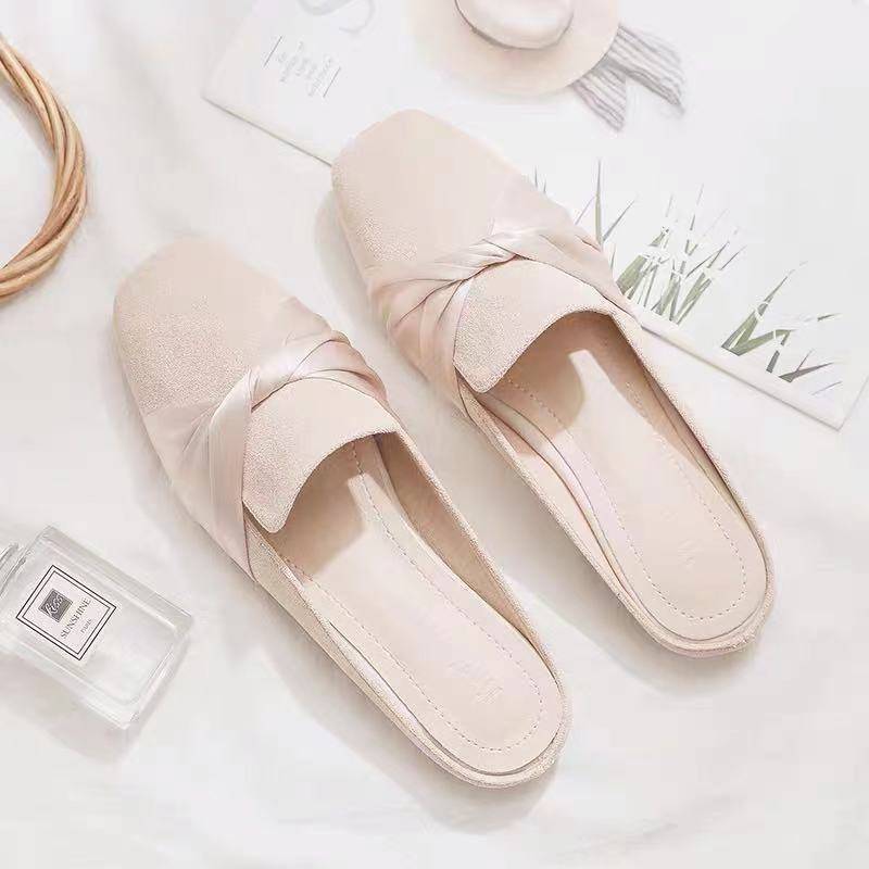 Geschlossene Zehenhalbhausschuhe Damen Outdoor-Hausschuhe Neue absatzfreie Halbhausschuhe Schuhe Slipper Muller Sandalen 35 von Joom DACH